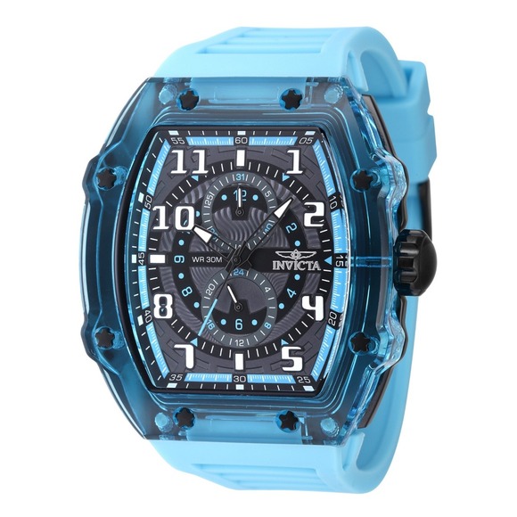 Invicta Men's Watch 48.5mm Racing Cyclone Quartz Chronograph Blue Tone Watch New - Picture 1 of 3